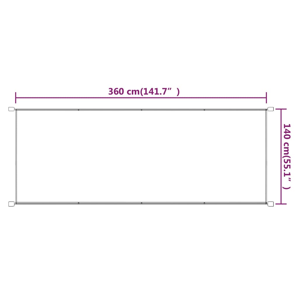 Senkrechtmarkise Terrakotta 140x360 cm Oxford-Gewebe - Pazzar.ch