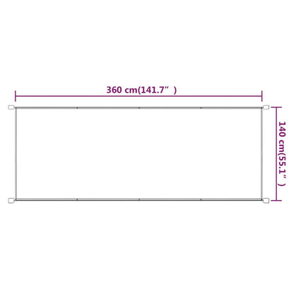 Senkrechtmarkise Terrakotta 140x360 cm Oxford-Gewebe - Pazzar.ch