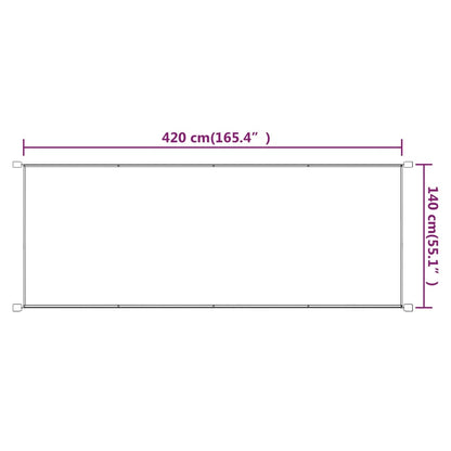 Senkrechtmarkise Terrakotta 140x420 cm Oxford-Gewebe - Pazzar.ch