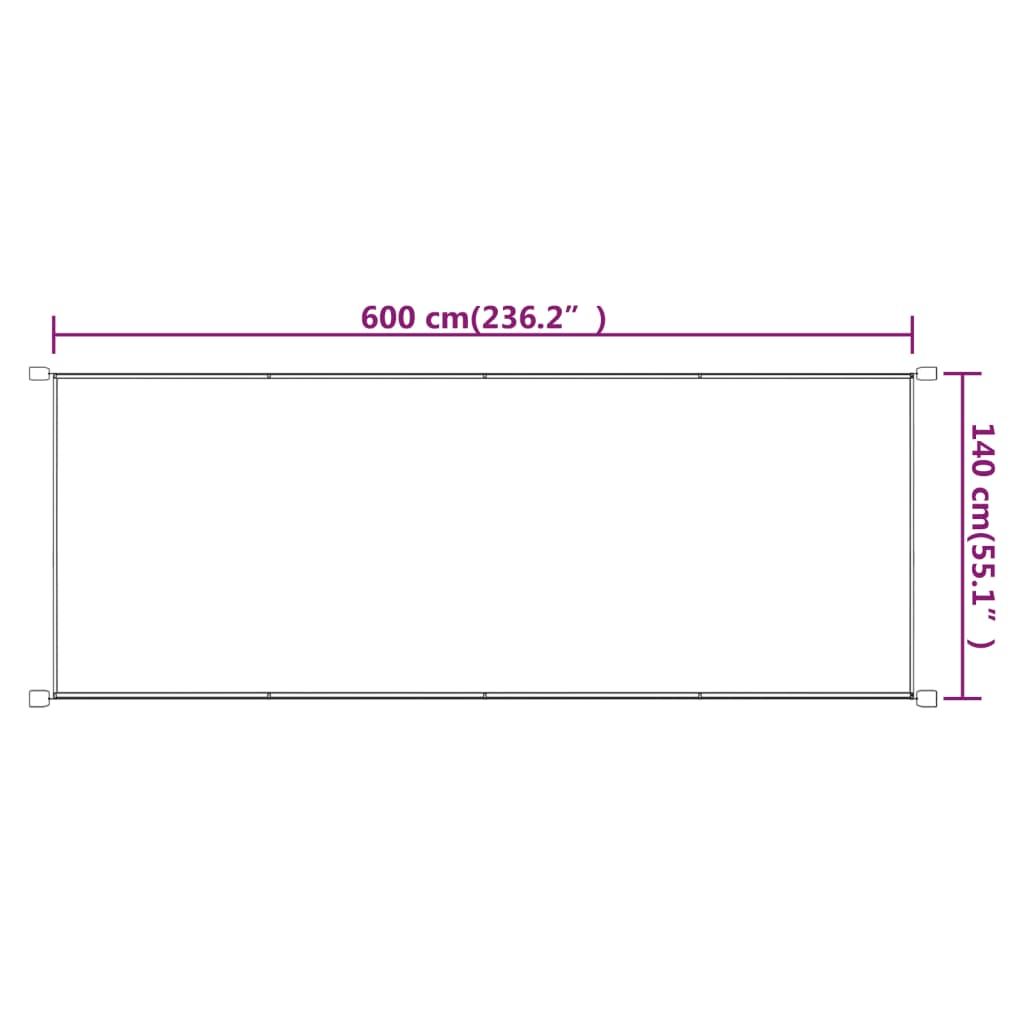 Senkrechtmarkise Terrakotta 140x600 cm Oxford-Gewebe - Pazzar.ch