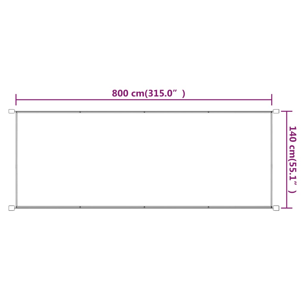 Senkrechtmarkise Terrakotta 140x800 cm Oxford-Gewebe - Pazzar.ch