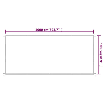 Senkrechtmarkise Terrakotta 180x1000 cm Oxford-Gewebe - Pazzar.ch