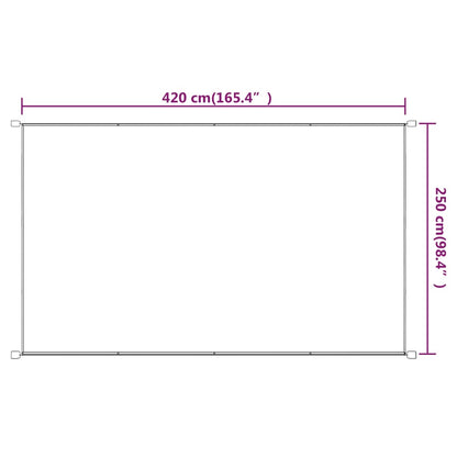 Senkrechtmarkise Terrakotta 250x420 cm Oxford-Gewebe - Pazzar.ch