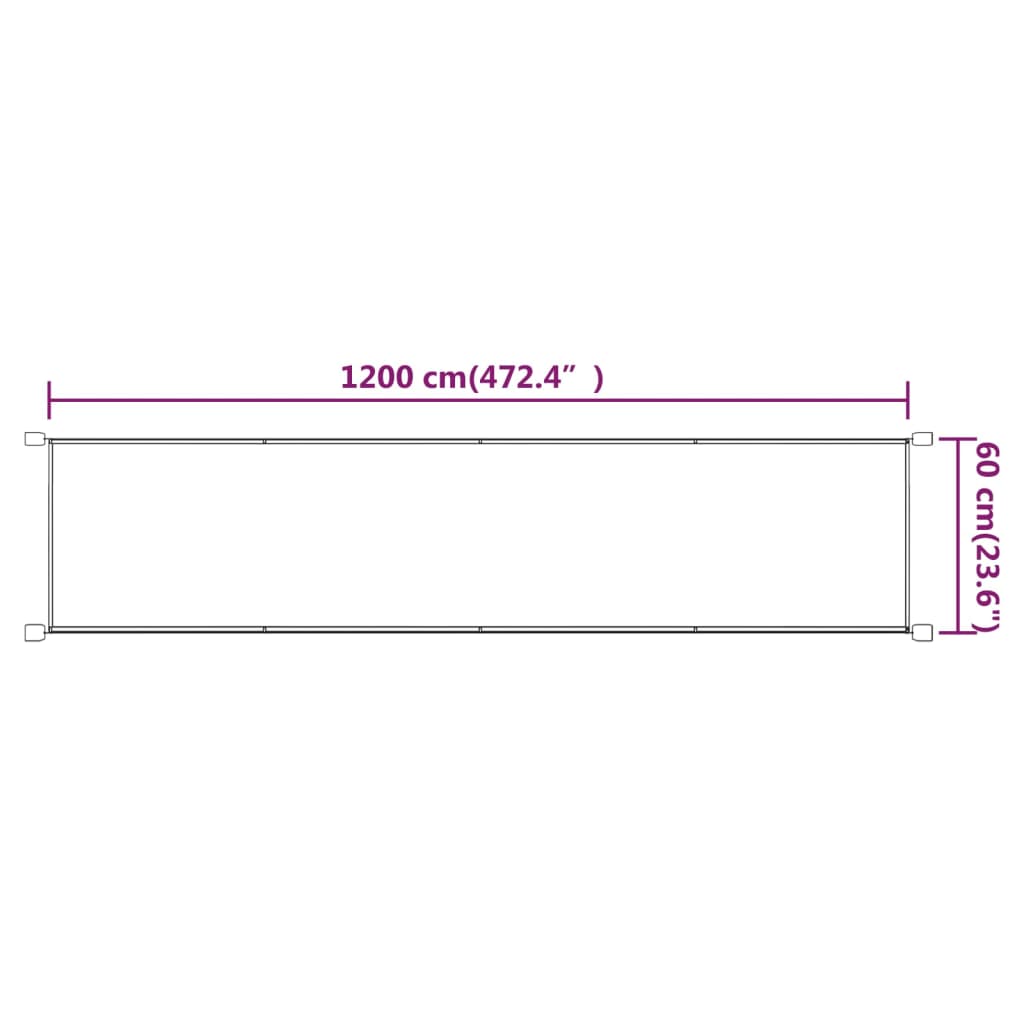 Senkrechtmarkise Taupe 60x1200 cm Oxford-Gewebe - Pazzar.ch