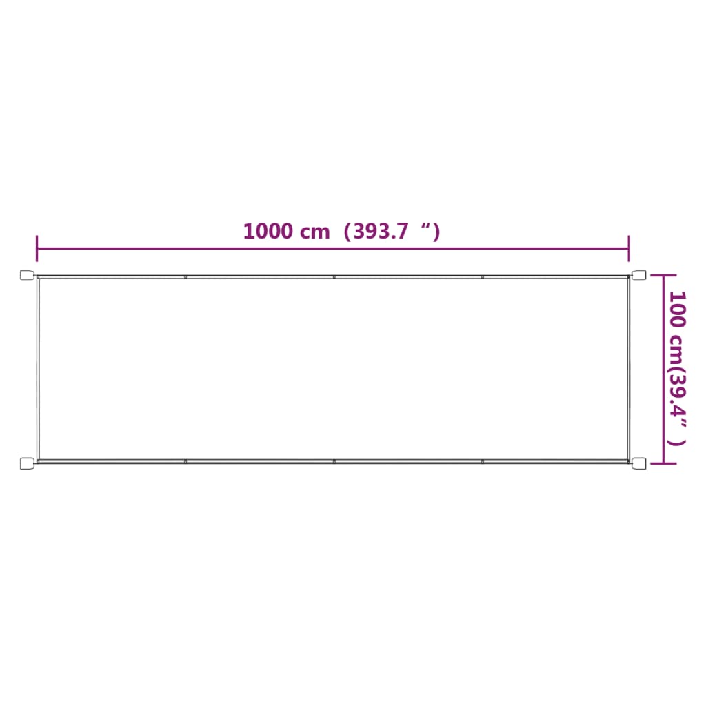 Senkrechtmarkise Taupe 100x1000 cm Oxford-Gewebe - Pazzar.ch