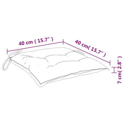 Stuhlkissen 2 Stk. Grau 40x40x7 cm Oxford-Gewebe - Pazzar.ch