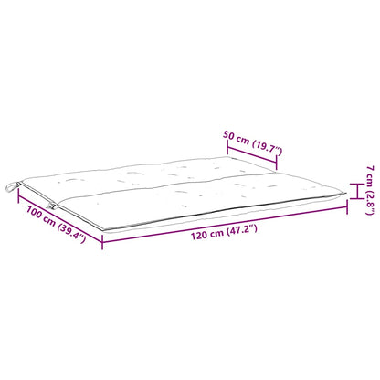 Gartenbank-Auflage Anthrazit 120x(50+50)x7 cm Oxford-Gewebe - Pazzar.ch