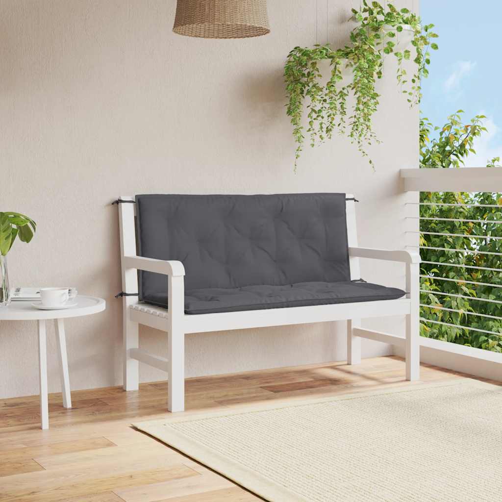 Gartenbank-Auflage Anthrazit 120x(50+50)x7 cm Oxford-Gewebe - Pazzar.ch