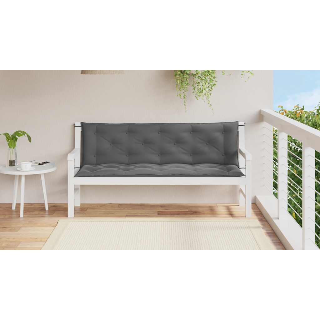 Gartenbank-Auflage Anthrazit 150x(50+50)x7 cm Oxford-Gewebe - Pazzar.ch