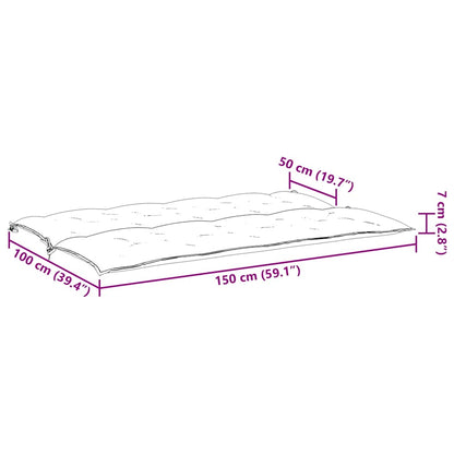 Gartenbank-Auflage Anthrazit 150x(50+50)x7 cm Oxford-Gewebe - Pazzar.ch