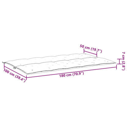 Gartenbank-Auflagen 2 Stk. Anthrazit 180x50x7 cm Oxford-Gewebe - Pazzar.ch