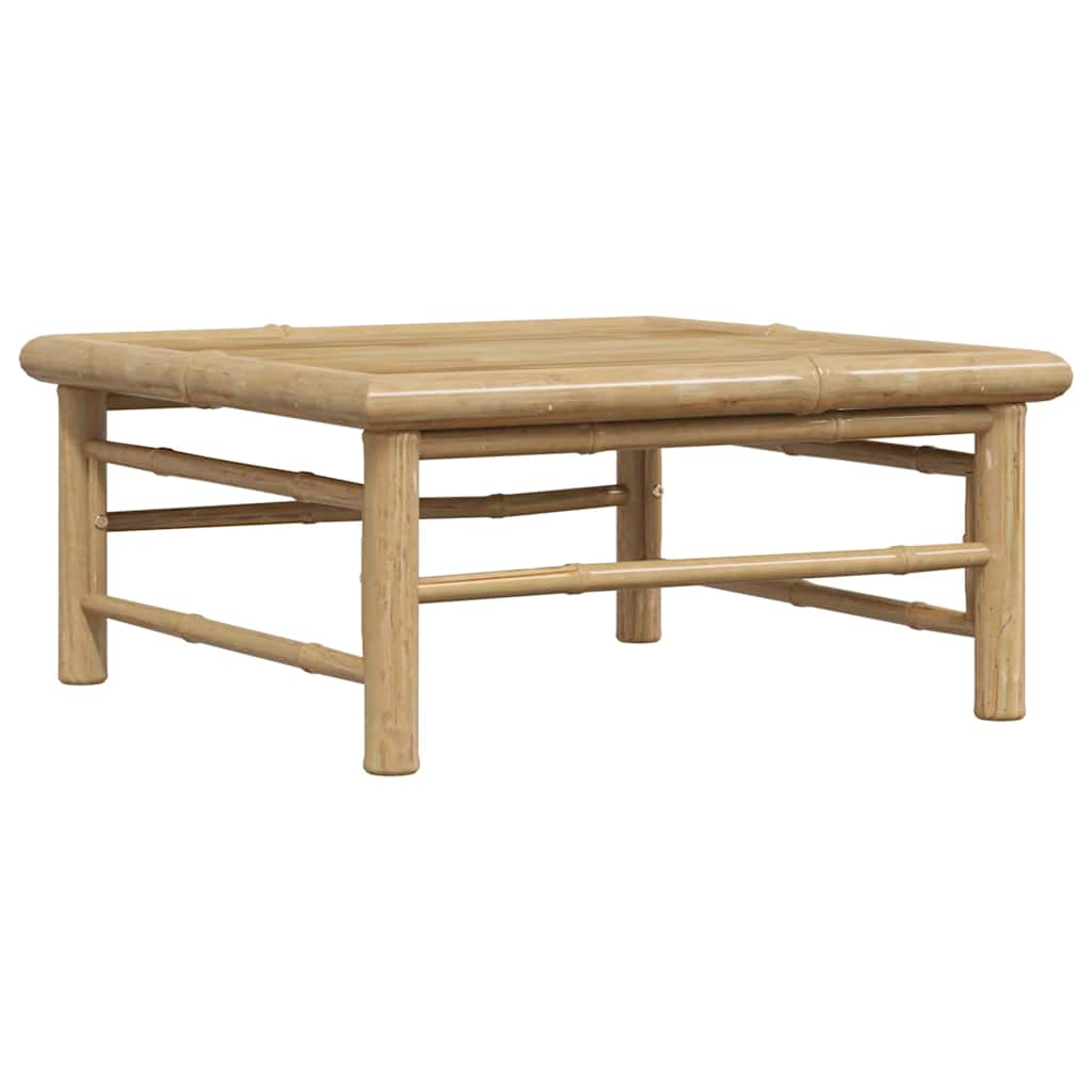 2-tlg. Garten-Lounge-Set mit Dunkelgrauen Kissen Bambus