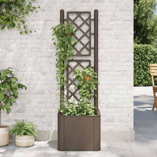 Garten-Hochbeet mit Spalier und Selbstbewässerungssystem Mokka - Pazzar.ch