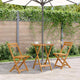 Klappbarer Gartentisch 70 cm Massivholz Akazie
