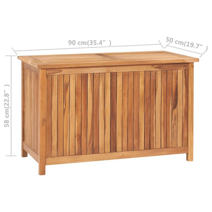 Gartenbox 90x50x58 cm Massivholz Teak - Pazzar.ch