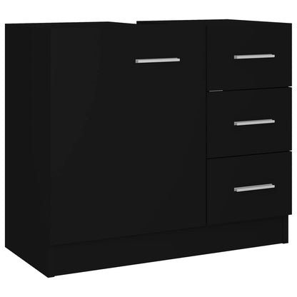 Waschbeckenunterschrank Schwarz 63x30x54 cm Holzwerkstoff - Pazzar.ch