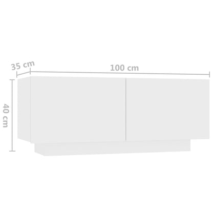TV-Schrank Weiß 100x35x40 cm Holzwerkstoff - Pazzar.ch