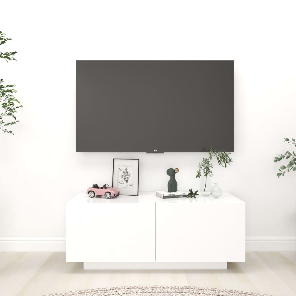 TV-Schrank Weiß 100x35x40 cm Holzwerkstoff - Pazzar.ch