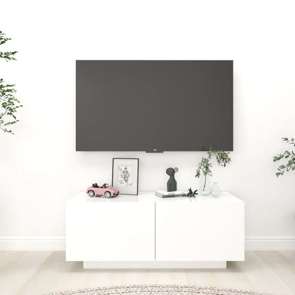TV-Schrank Weiß 100x35x40 cm Holzwerkstoff - Pazzar.ch