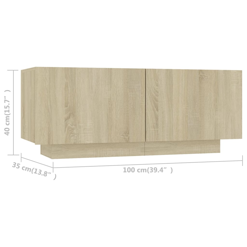 TV-Schrank Sonoma-Eiche 100x35x40 cm Holzwerkstoff - Pazzar.ch
