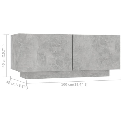 TV-Schrank Betongrau 100x35x40 cm Holzwerkstoff - Pazzar.ch