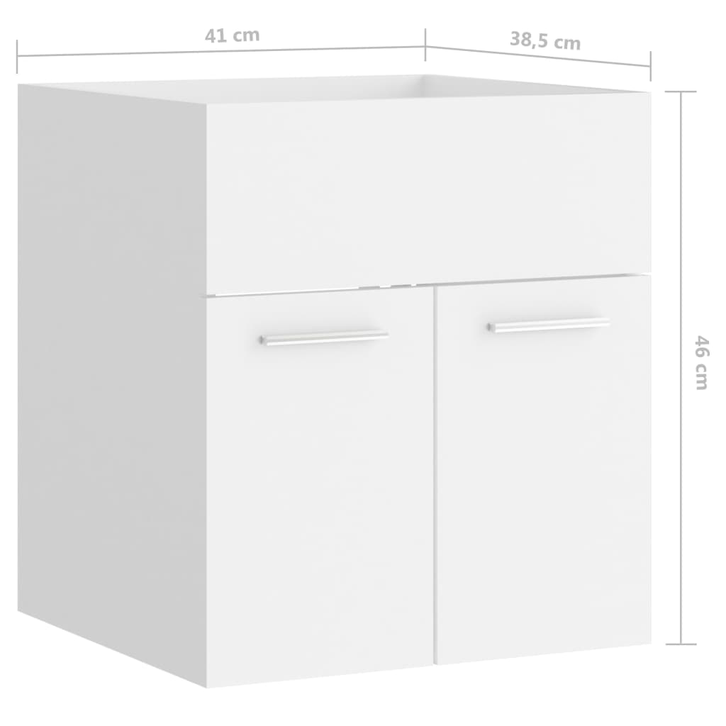 Waschbeckenunterschrank Weiß 41x38,5x46 cm Holzwerkstoff