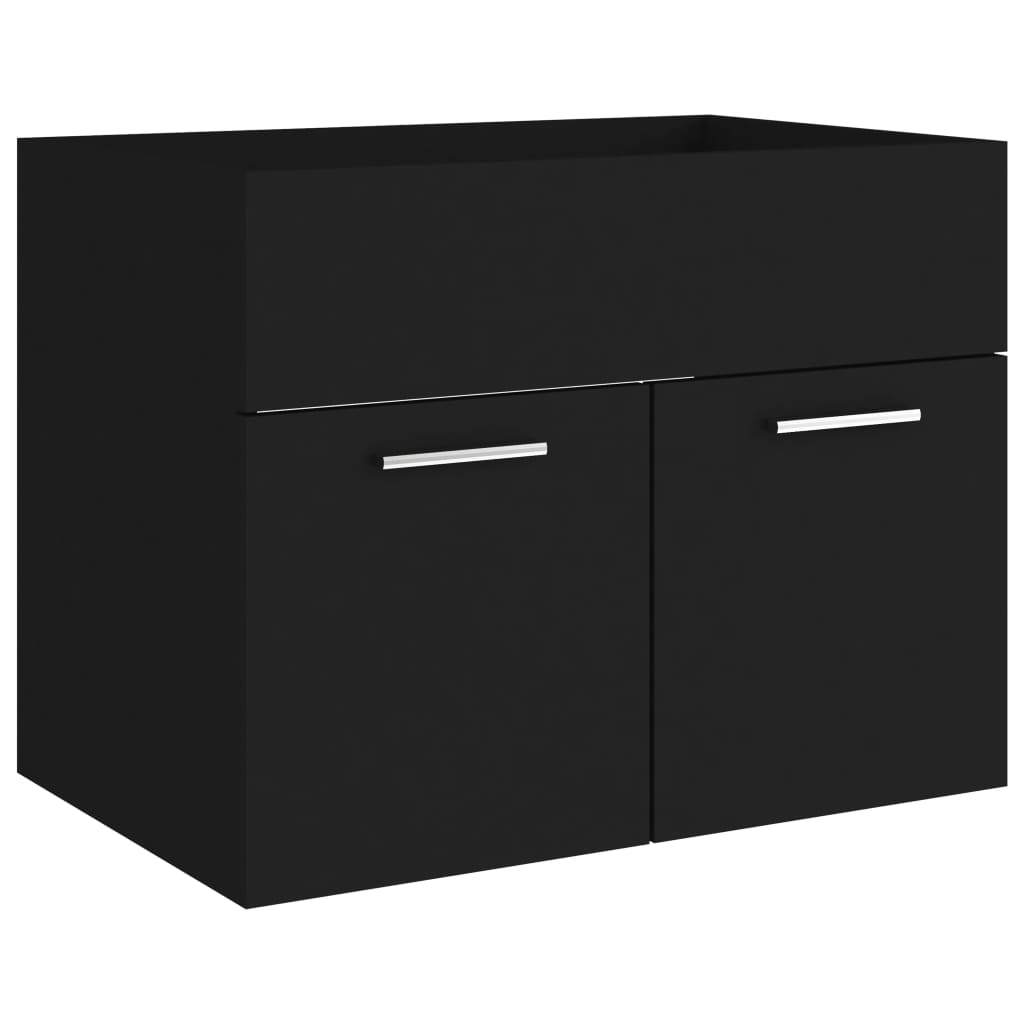 Waschbeckenunterschrank Schwarz 60x38,5x46 cm Holzwerkstoff - Pazzar.ch