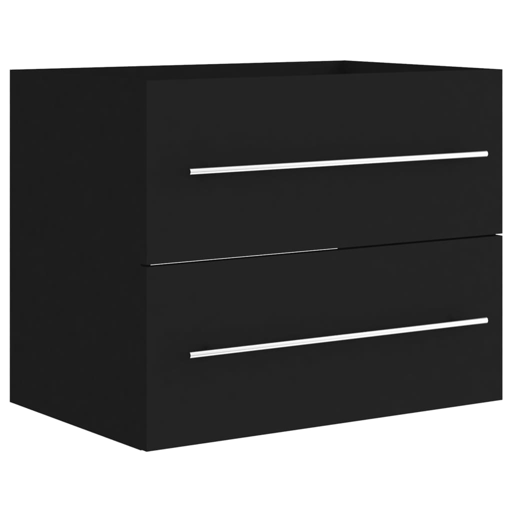 Waschbeckenunterschrank Schwarz 60x38,5x48 cm Holzwerkstoff - Pazzar.ch