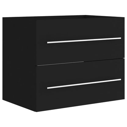 Waschbeckenunterschrank Schwarz 60x38,5x48 cm Holzwerkstoff - Pazzar.ch