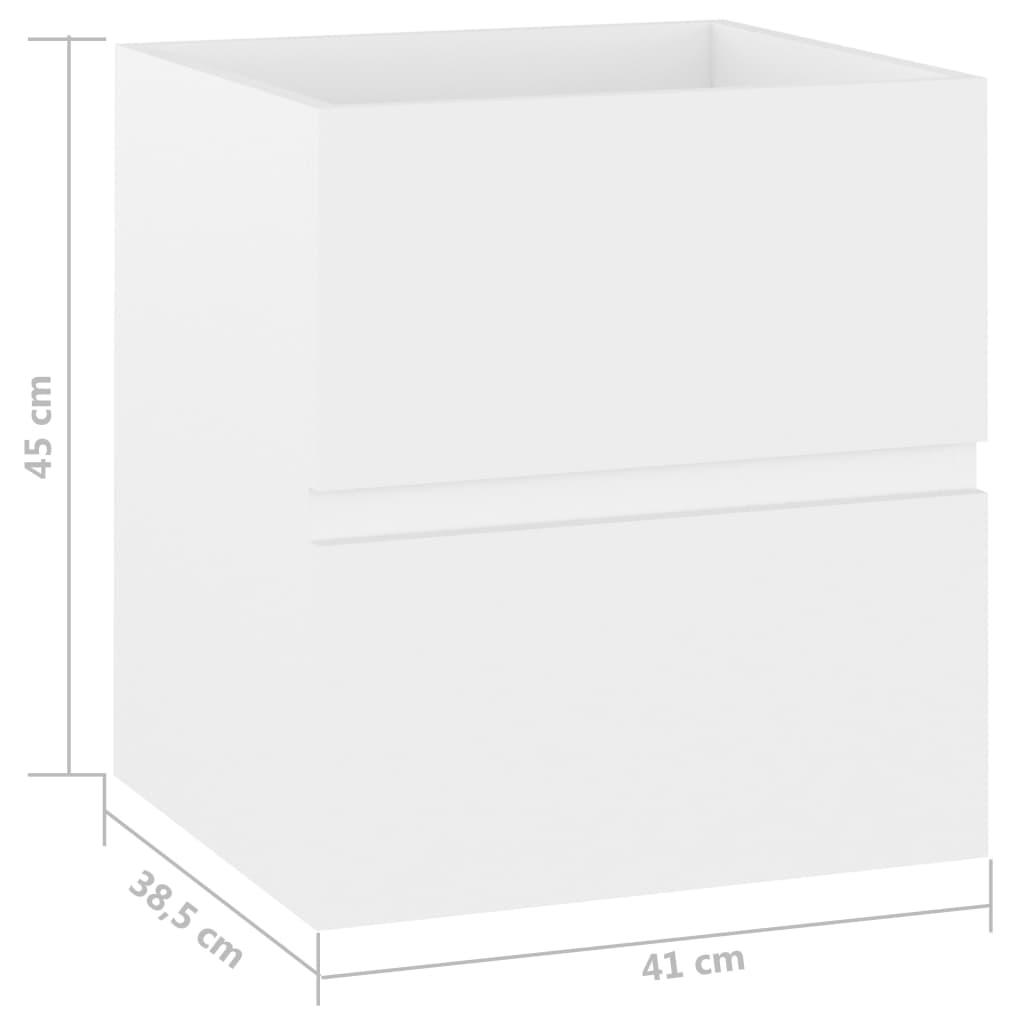 Waschbeckenunterschrank Weiß 41x38,5x45 cm Holzwerkstoff - Pazzar.ch