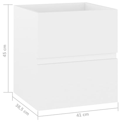 Waschbeckenunterschrank Weiß 41x38,5x45 cm Holzwerkstoff - Pazzar.ch