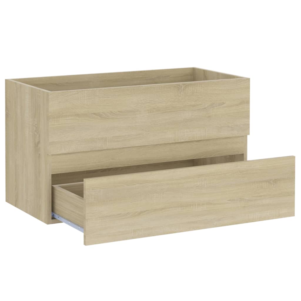 Waschbeckenunterschrank Sonoma-Eiche 80x38,5x45cm Holzwerkstoff