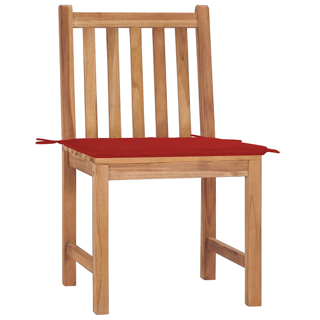 Gartenstühle 2 Stk. mit Kissen Massivholz Teak - Pazzar.ch