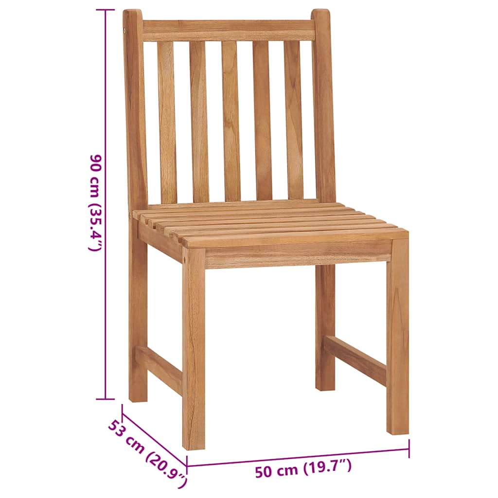 Gartenstühle 2 Stk. mit Kissen Massivholz Teak - Pazzar.ch