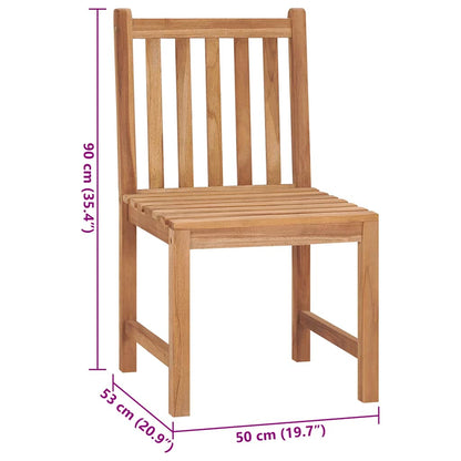Gartenstühle 2 Stk. mit Kissen Massivholz Teak - Pazzar.ch