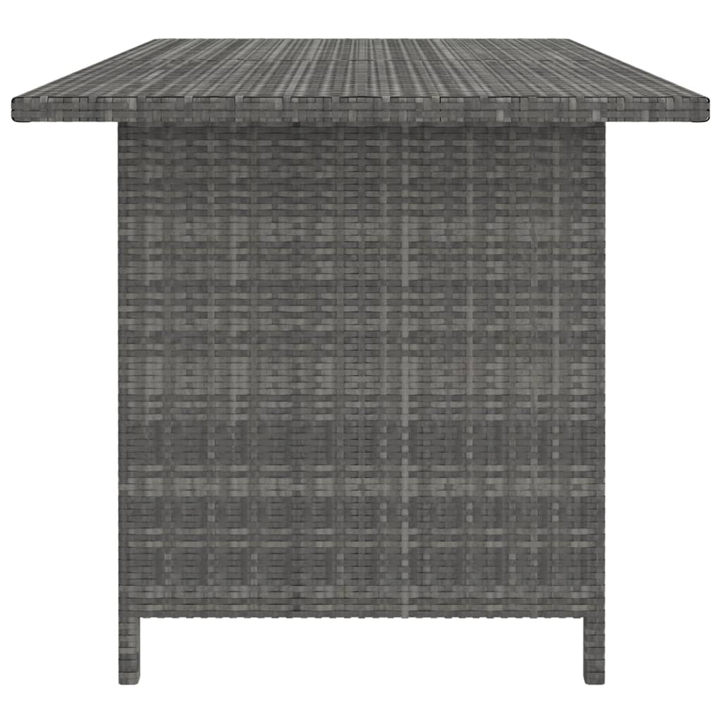 10-tlg. Garten-Lounge-Set mit Kissen Poly Rattan Grau - Pazzar.ch