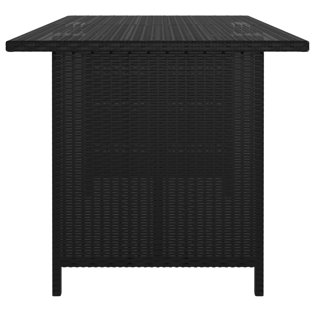 10-tlg. Garten-Lounge-Set mit Kissen Poly Rattan Schwarz - Pazzar.ch