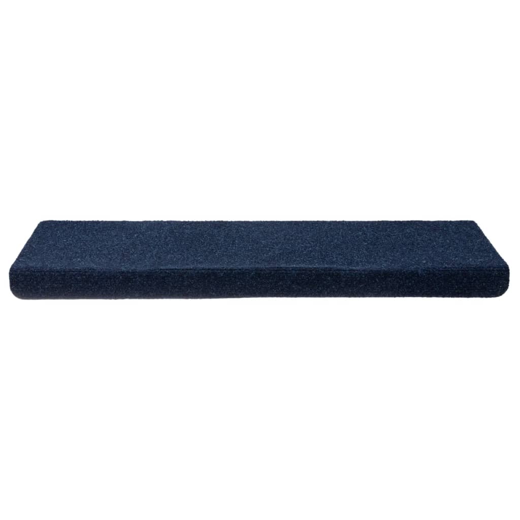 Treppenmatten 15 Stk. Nadelvlies 65x21x4 cm Blau