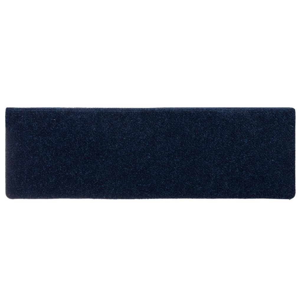 Treppenmatten 15 Stk. Nadelvlies 65x21x4 cm Blau - Pazzar.ch