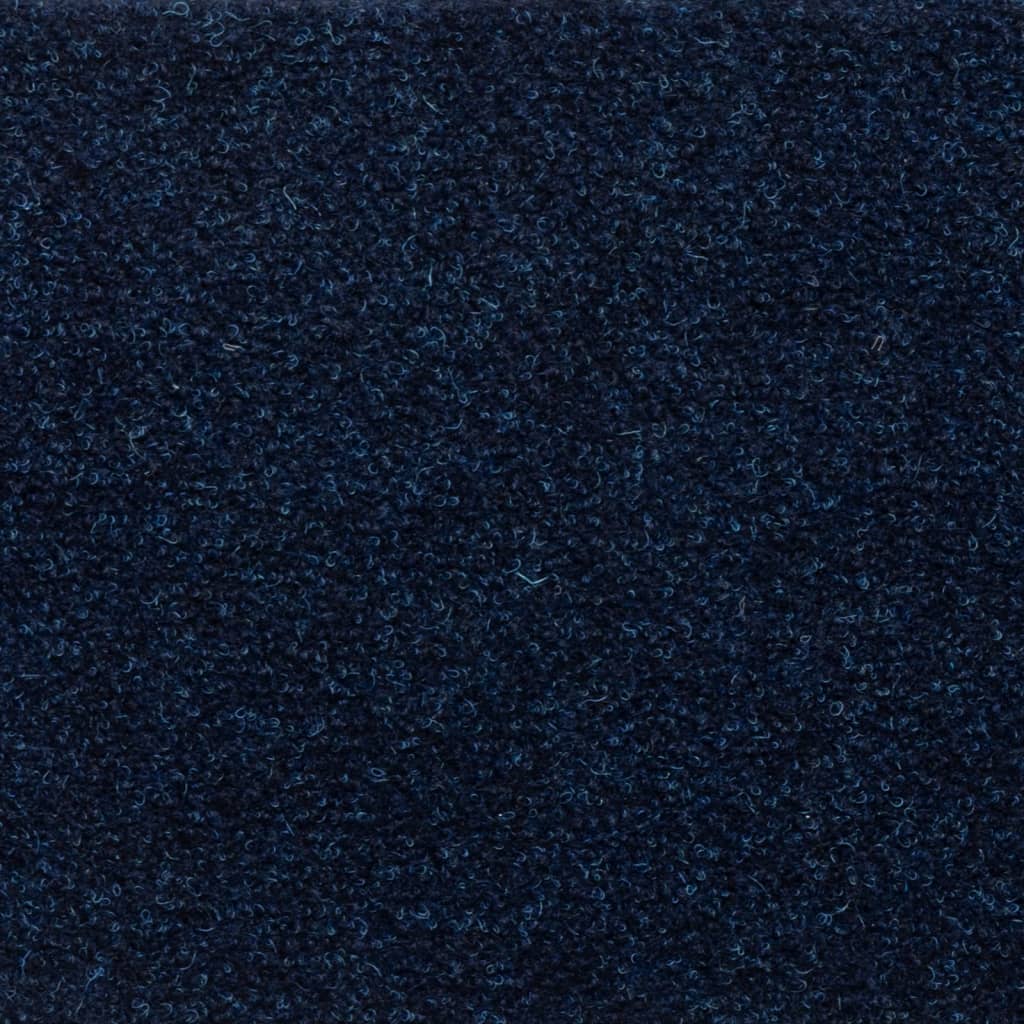 Treppenmatten 15 Stk. Nadelvlies 65x21x4 cm Blau