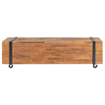 TV-Schrank 110x30x32,5 cm Massivholz Teak - Pazzar.ch