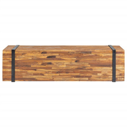 TV-Schrank 110x30x32,5 cm Massivholz Teak - Pazzar.ch