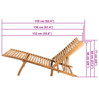 Sonnenliege Massivholz Teak - Pazzar.ch