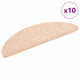 Stufenmatten Selbstklebend 10 Stk. 56x17x3 cm Hellbraun Halbrund