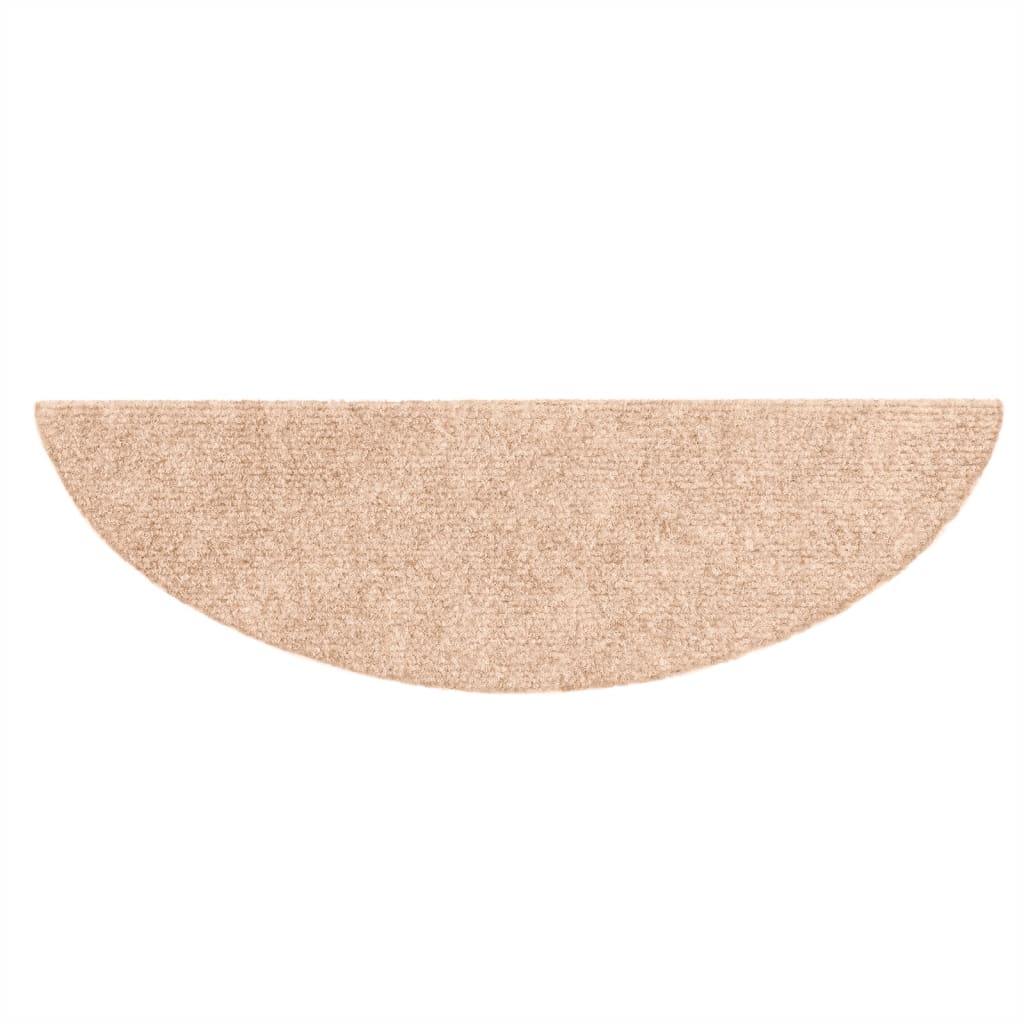 Stufenmatten Selbstklebend 10 Stk. 56x17x3 cm Hellbraun Halbrund