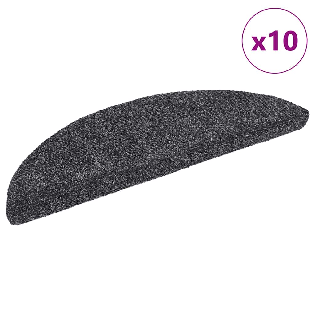 Selbstklebende Treppenmatten 10 Stk. Dunkelgrau 56x17x3 cm - Pazzar.ch