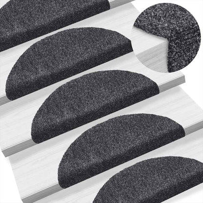 Selbstklebende Treppenmatten 10 Stk. Dunkelgrau 56x17x3 cm - Pazzar.ch