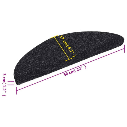 Selbstklebende Treppenmatten 10 Stk. Schwarz 56x17x3 cm - Pazzar.ch