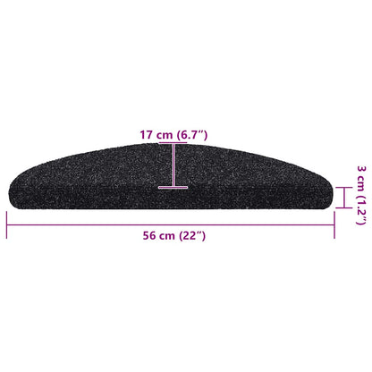 Selbstklebende Treppenmatten 10 Stk. Schwarz 56x17x3 cm - Pazzar.ch