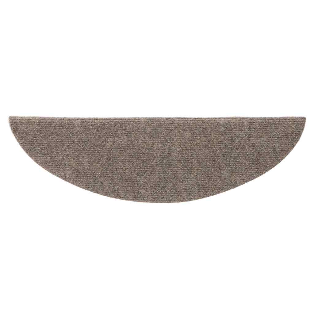 Stufenmatten Selbstklebend 5 Stk. 56x17x3 cm Beige Halbrund